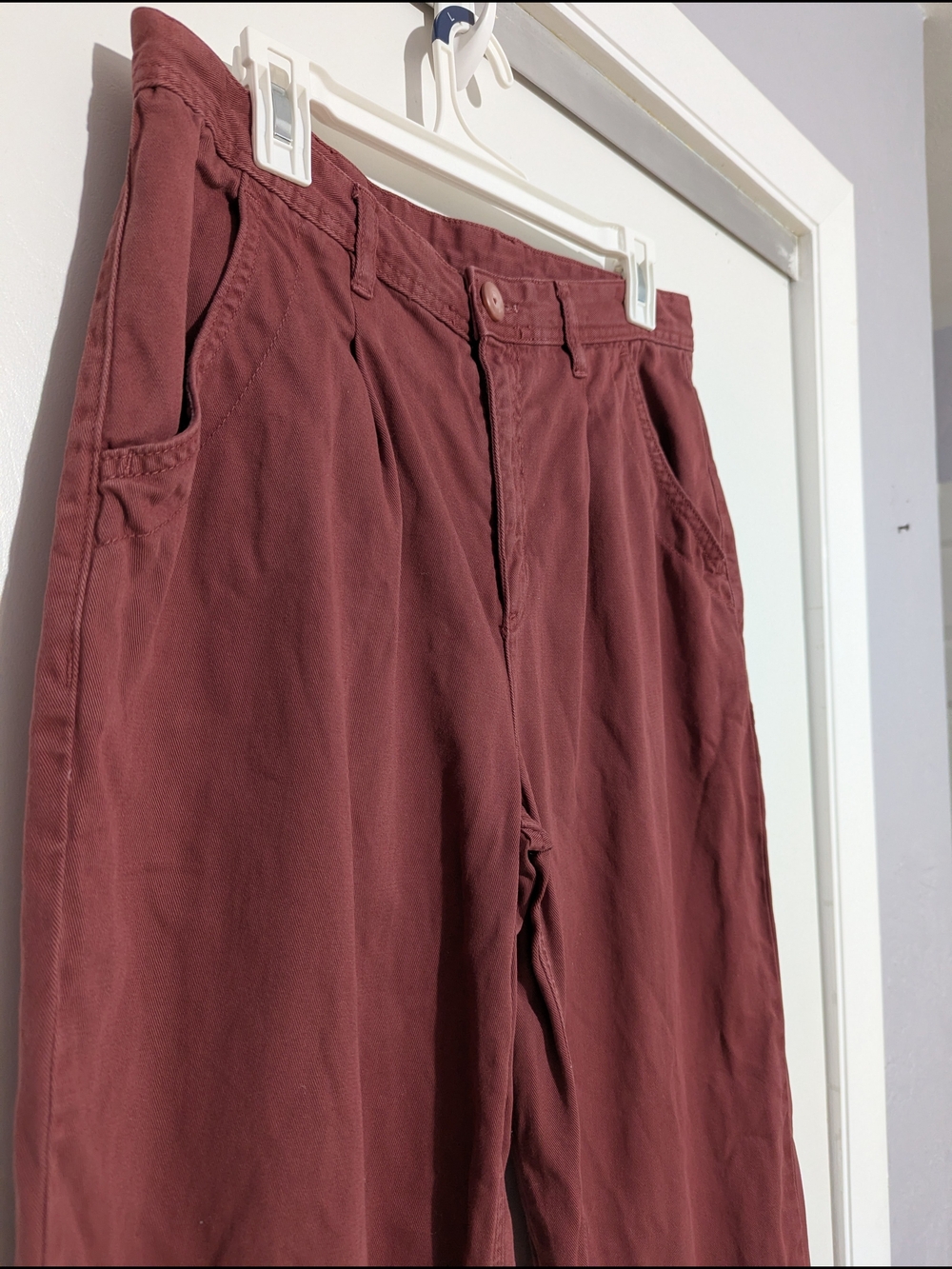 Free People Burgundy Chino Pants - Picture 3 of 7